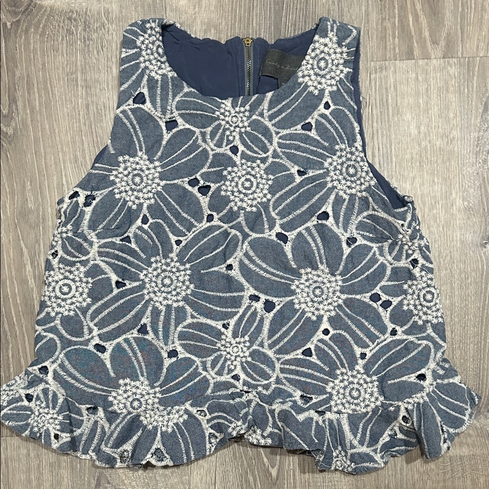 Sunday in Brooklyn Navy Blue Top